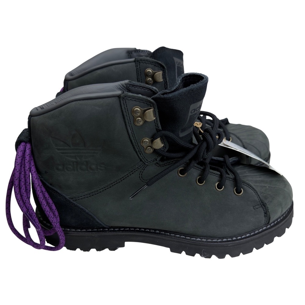 NEW Adidas Superstar Boots Carbon Mens 9.5/Womens 10.5 Urban Streetwear Utility - Picture 3 of 9
